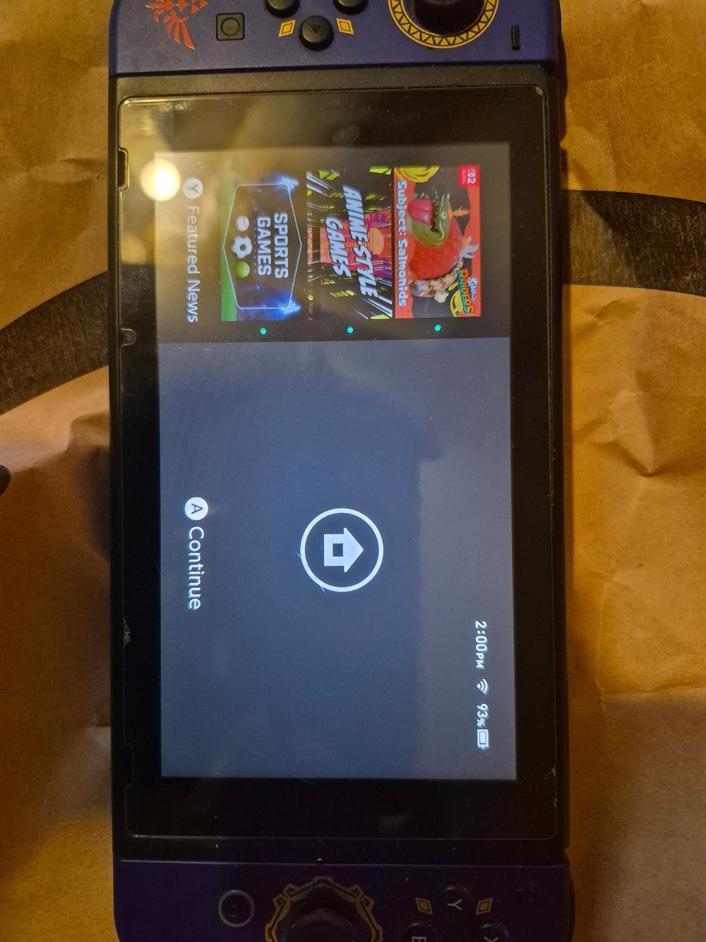 Nintendo Switch With Legend Of Zelda Joy Cons. Docker,hdmi Cable,power Supply,